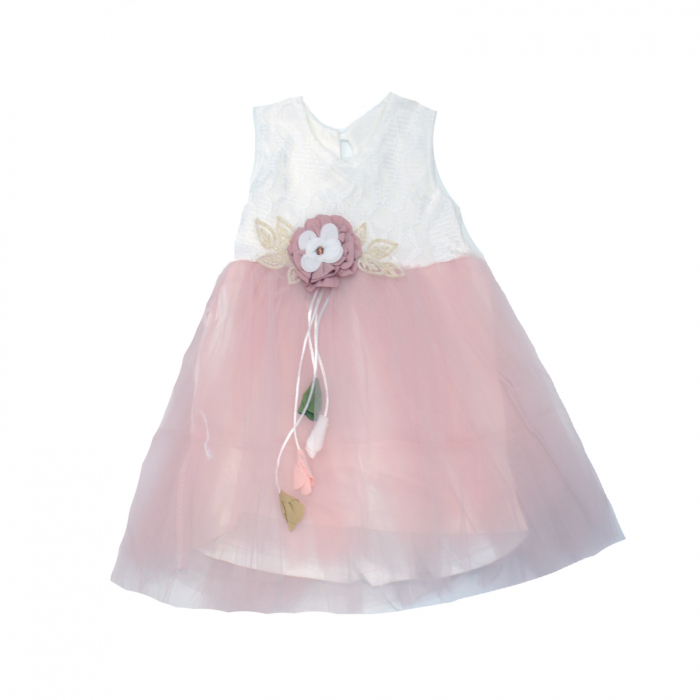 Set 2 piese rochita si bolero pentru fete Mini Junior BBW-11-68, Roz [4]