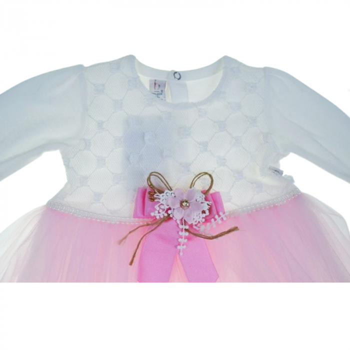 Set 2 piese rochita si bolero pentru fete Mini Junior RCH-481, Alb [5]