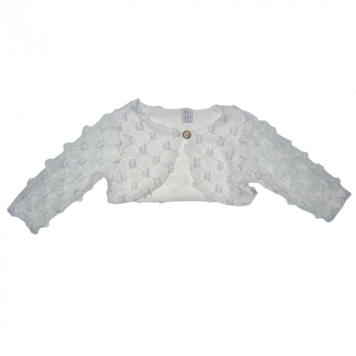 Set 2 piese rochita si bolero pentru fete Mini Junior RCH-481, Alb [8]
