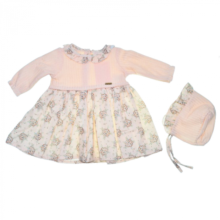 Set 2 piese rochita si caciula pentru fete Mini Junior COMP-4638, Roz [1]