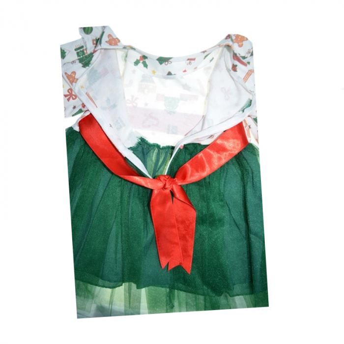 Set 2 piese rochita si cordeluta pentru fete Mini Junior RCH-60039, Verde [3]