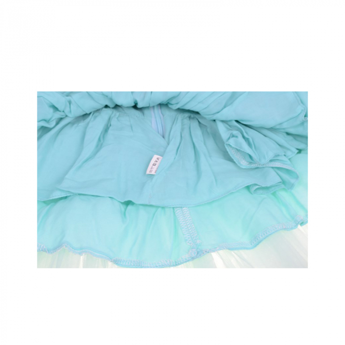 Set 2 piese rochita si turban pentru fete Mini Junior 62BV-62-1-3-luni, Multicolor [5]