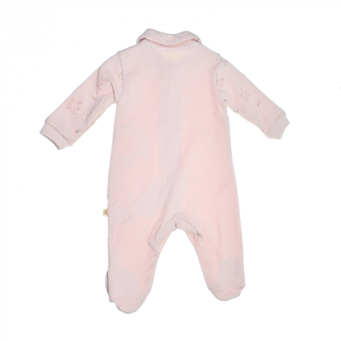 Set 2 piese salopeta cu maneca lunga si bentita pentru fete Mini Junior SETMJ-9, Roz [3]