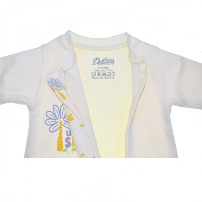 Salopeta cu maneca lunga pentru bebelusi Mini Junior SBMJ-10, Crem [3]