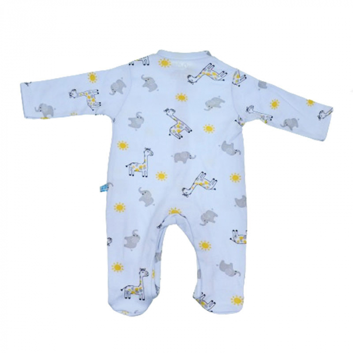 Salopeta cu maneca lunga pentru baieti, cu animale, Mini Junior SLPA1408A, Albastru [2]