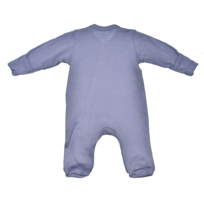 Set 2 piese salopeta cu maneca lunga si caciula pentru baieti Mini Junior SETMJ-1, Albastru [3]