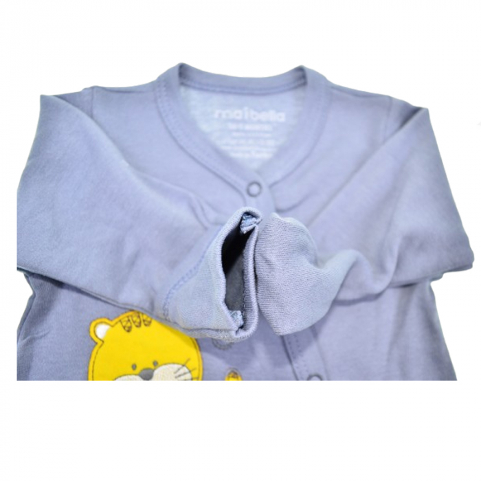 Set 2 piese salopeta cu maneca lunga si caciula pentru baieti Mini Junior SETMJ-1, Albastru [5]