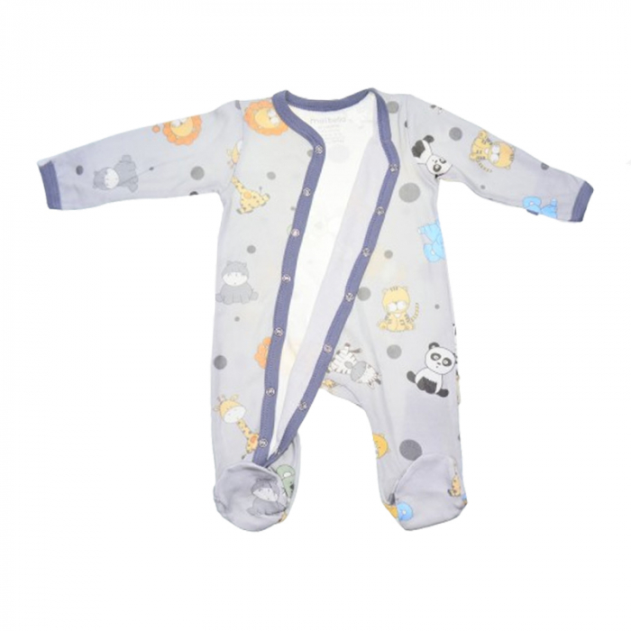 Set 2 piese salopeta cu maneca lunga si caciula pentru baieti Mini Junior SETMJ-4, Albastru [3]