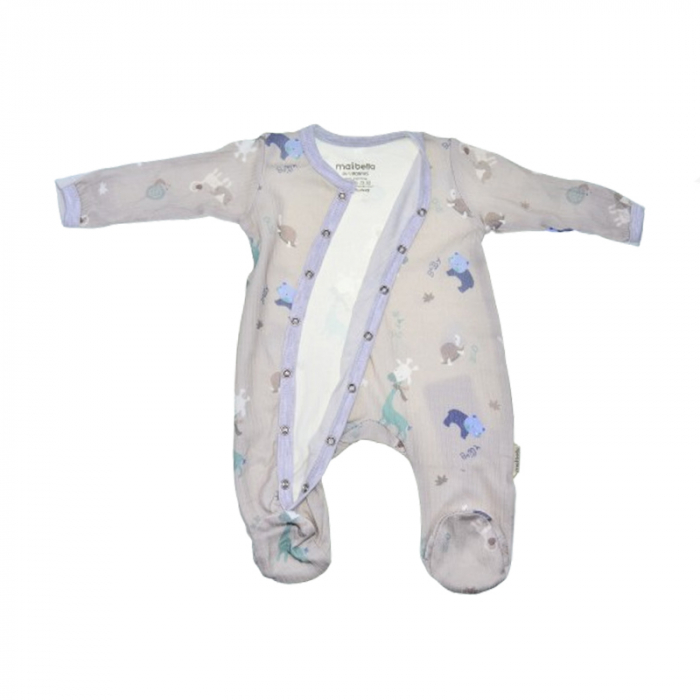 Set 2 piese salopeta cu maneca lunga si caciula pentru baieti Mini Junior SETMJ-6, Gri [4]