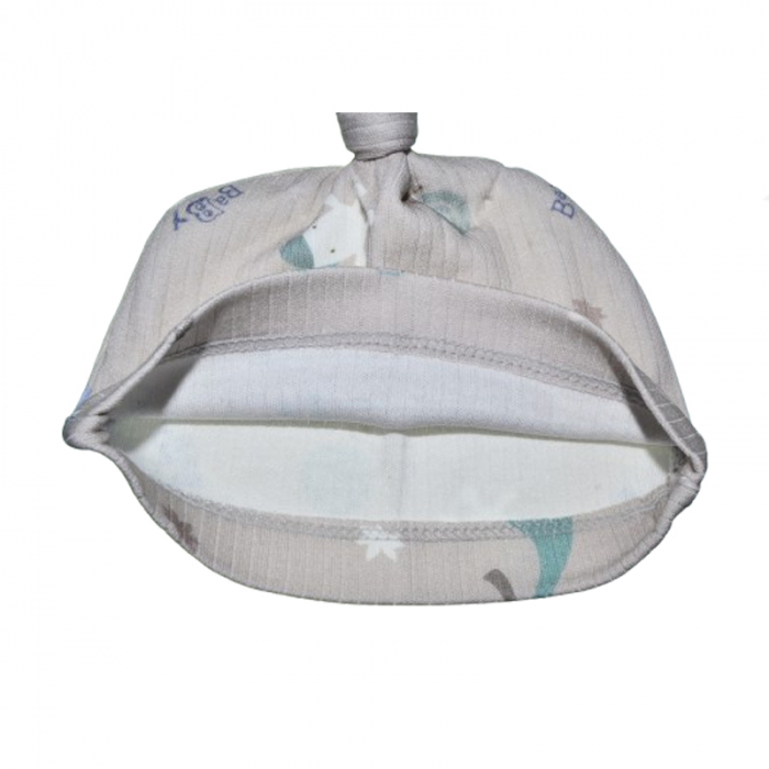 Set 2 piese salopeta cu maneca lunga si caciula pentru baieti Mini Junior SETMJ-6, Gri [5]