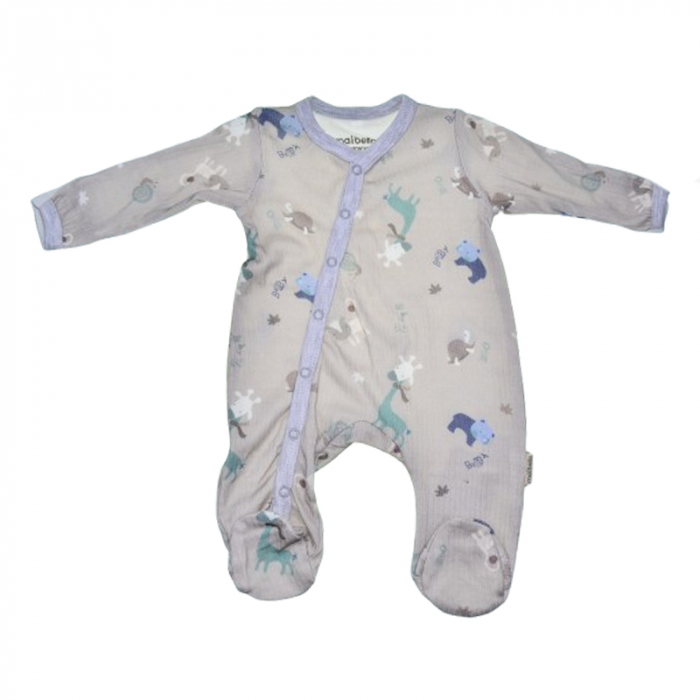 Set 2 piese salopeta cu maneca lunga si caciula pentru baieti Mini Junior SETMJ-6, Gri [1]