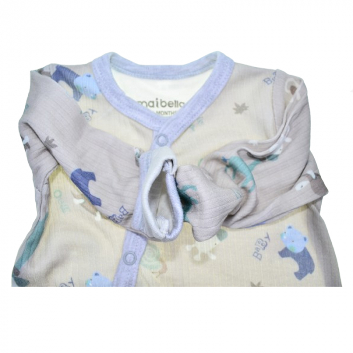 Set 2 piese salopeta cu maneca lunga si caciula pentru baieti Mini Junior SETMJ-6, Gri [2]