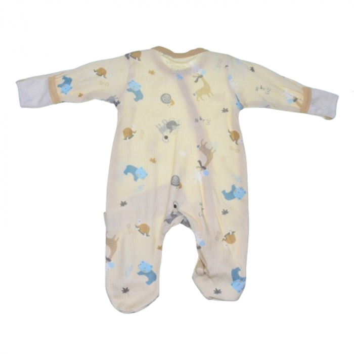 Set 2 piese salopeta cu maneca lunga si caciula pentru baieti Mini Junior SETMJ-7, Galben [3]