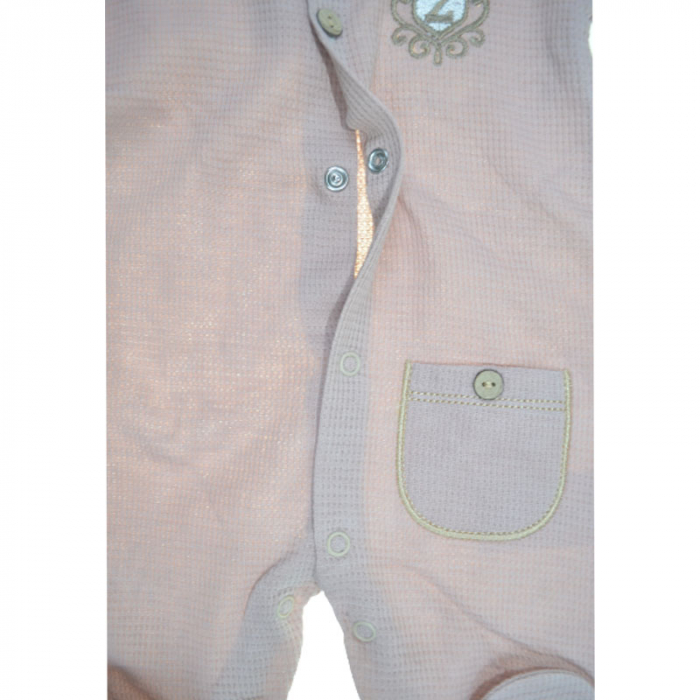 Set 2 piese salopeta cu maneca lunga si caciula pentru baieti Zuff S020823-2, Bej [3]
