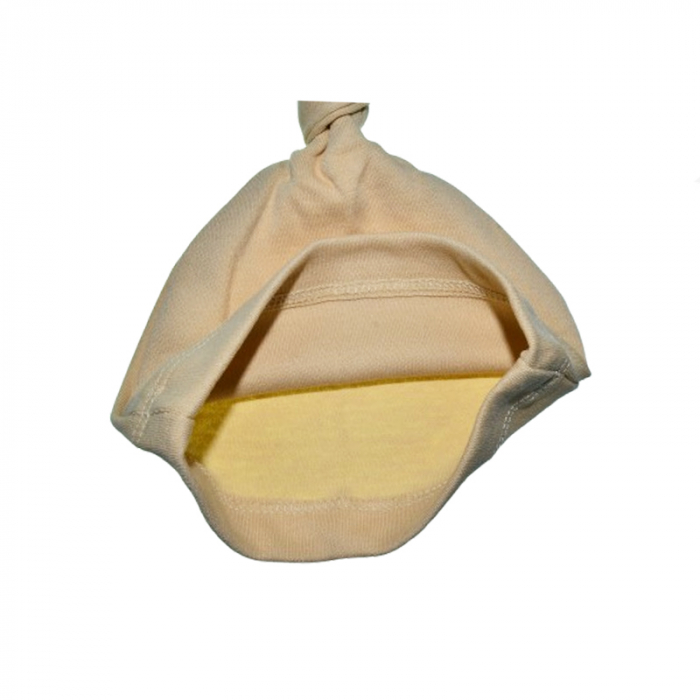 Set 2 piese salopeta cu maneca lunga si caciula pentru copii Mini Junior SETMJ-8, Bej [6]
