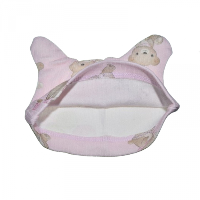 Set 2 piese salopeta cu maneca lunga si caciula pentru fete Mini Junior SETMJ-5, Roz [6]