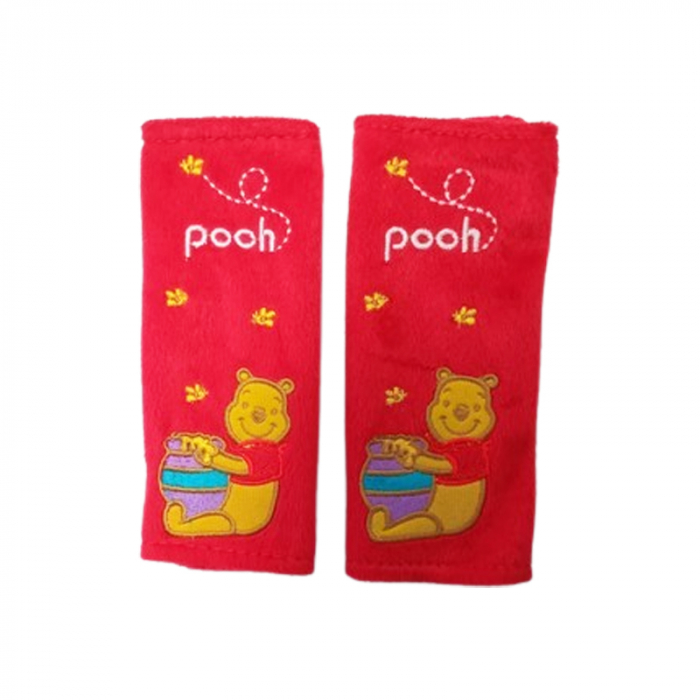 Set 2 protectii centura de siguranta, 18 cm, Mini Junior CNT052025, Rosu [4]