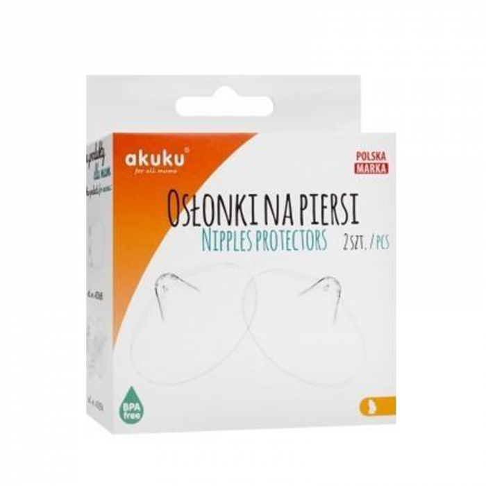 Set 2 protectii din silicon pentru mameloane Akuku A0249, Transparent [2]