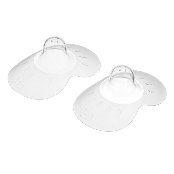 Set 2 protectii din silicon, pentru mameloane, marimea M, Akuku A0698, Transparent [2]