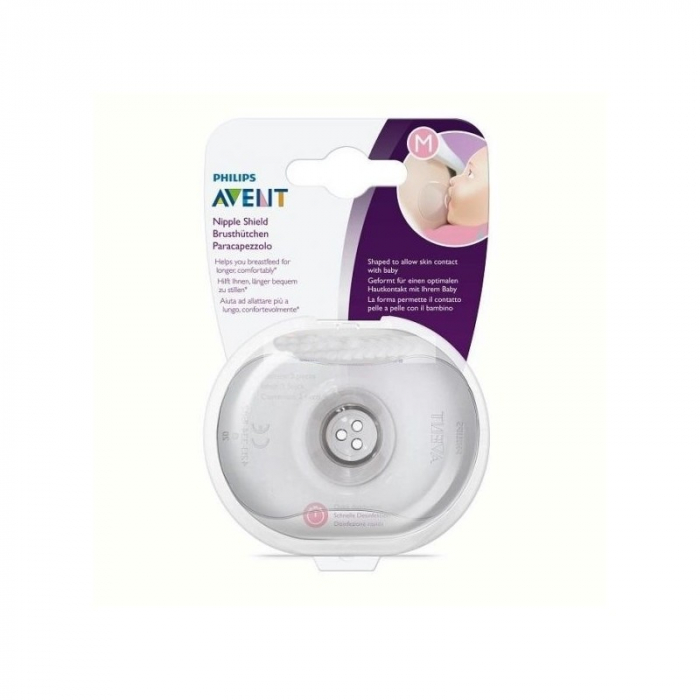 Set 2 protectii din silicon pentru mameloane M Philips Avent SCF153/03, Transparent [4]