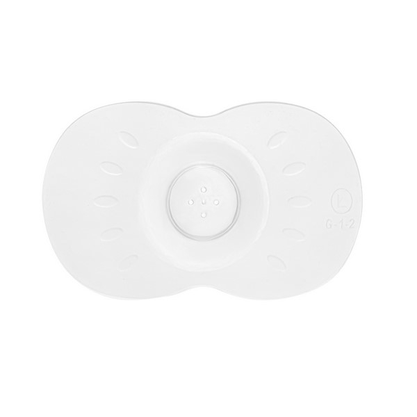 Set 2 protectii din silicon, pentru mameloane, marimea L, Akuku A0699, Transparent [2]