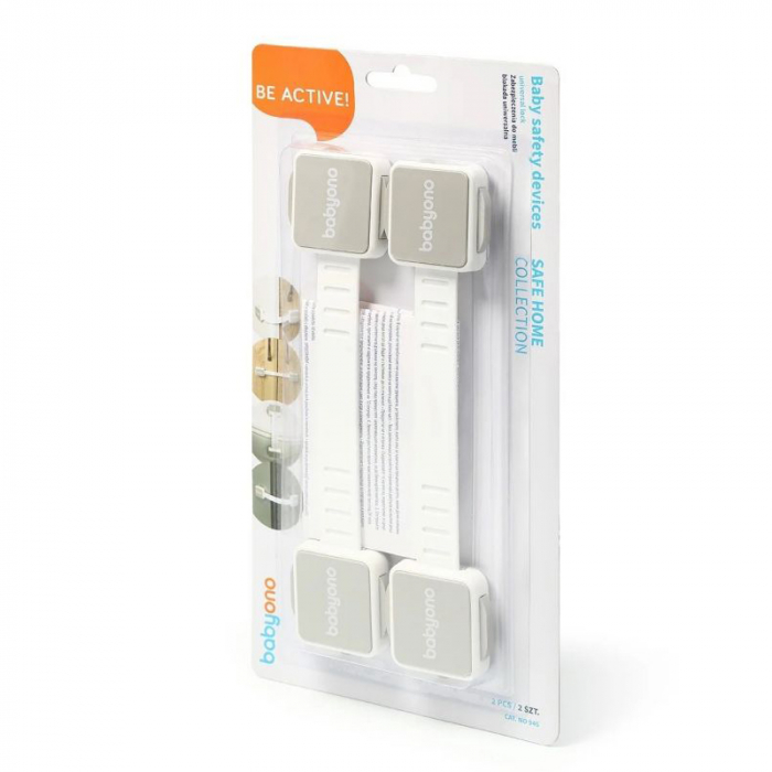 Set 2 protectii pentru blocarea usilor BabyOno 945, Gri [2]