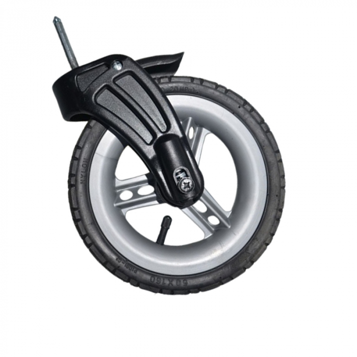 Set 2 roti față, cu osie, pentru carucior BabyActive RT1706-2, Negru [1]