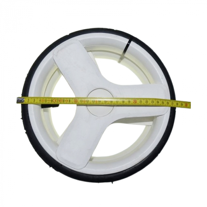 Set 2 roti spate pentru carucior, BabyActive RT1706-48, Alb [2]