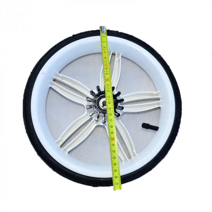 Set 2 roti spate pentru carucior BabyActive RTA-BA12, Alb [3]