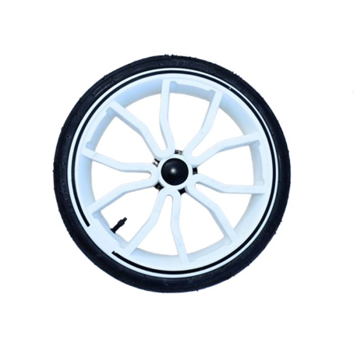 Set 2 roti spate pentru carucior BabyActive RTA-BA13, Alb [1]