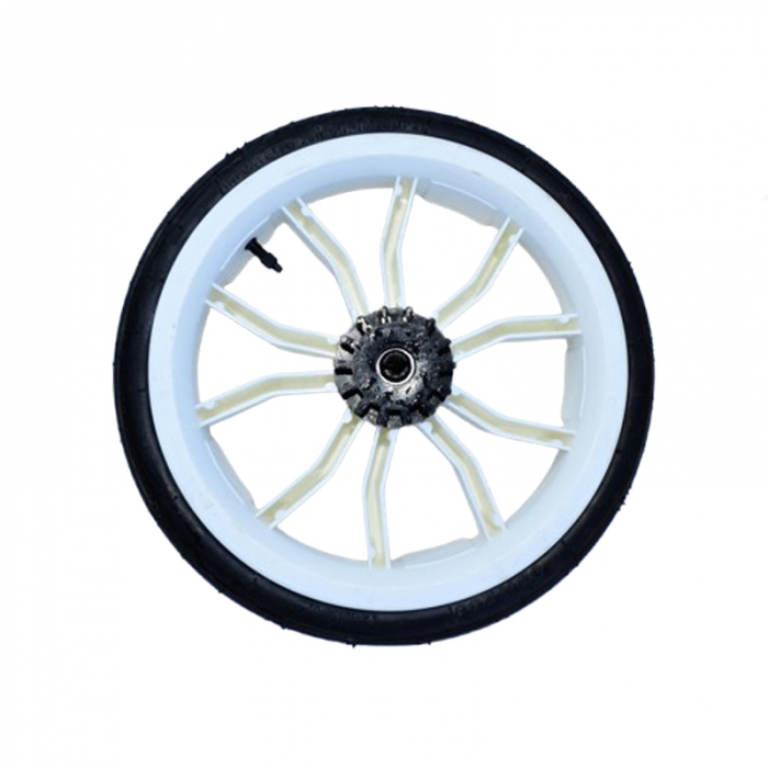 Set 2 roti spate pentru carucior BabyActive RTA-BA13, Alb [2]