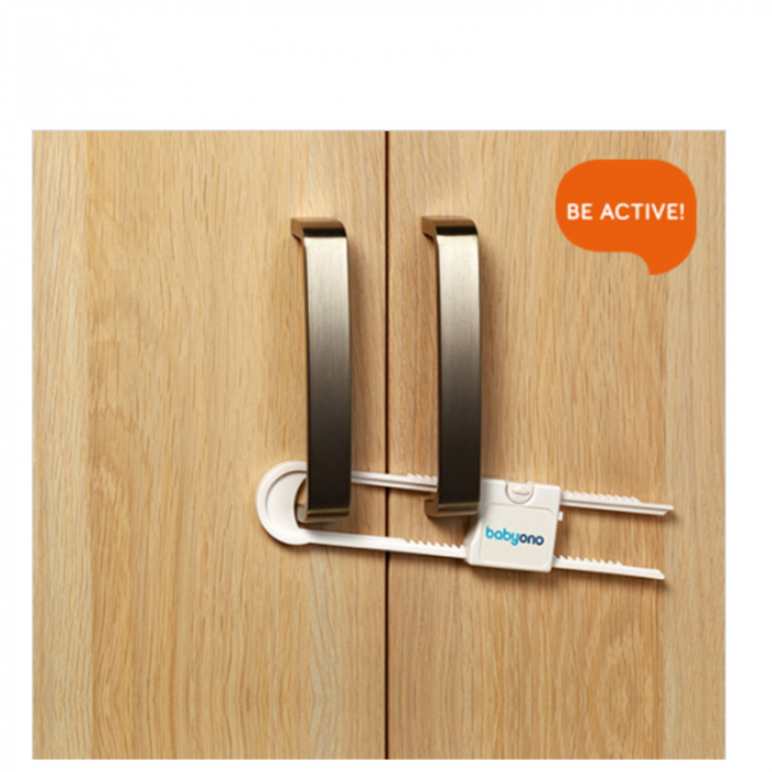 Set 2 sigurante pentru mobilier BabyOno 955, Alb [2]