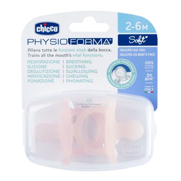 Set 2 suzete anatomice din silicon, Chicco Physio Forma Soft 175352, Roz [7]