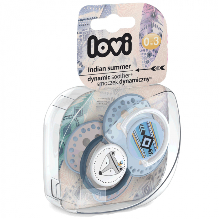 Set 2 suzete dinamice din silicon 0-3 luni Lovi Indian Summer 22/855 [3]