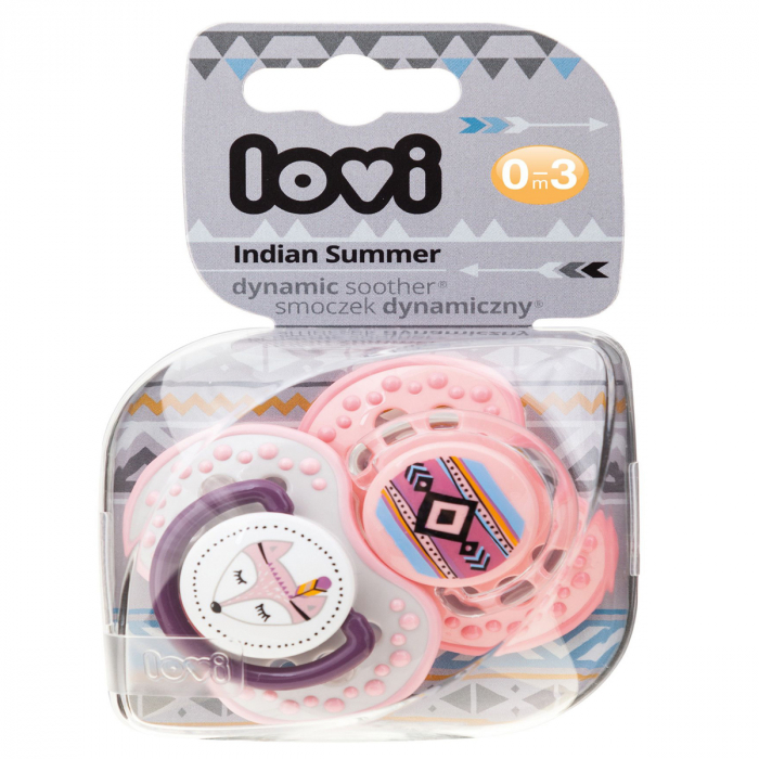Set 2 suzete dinamice din silicon 0-3 luni Lovi Indian Summer 22/855R [3]