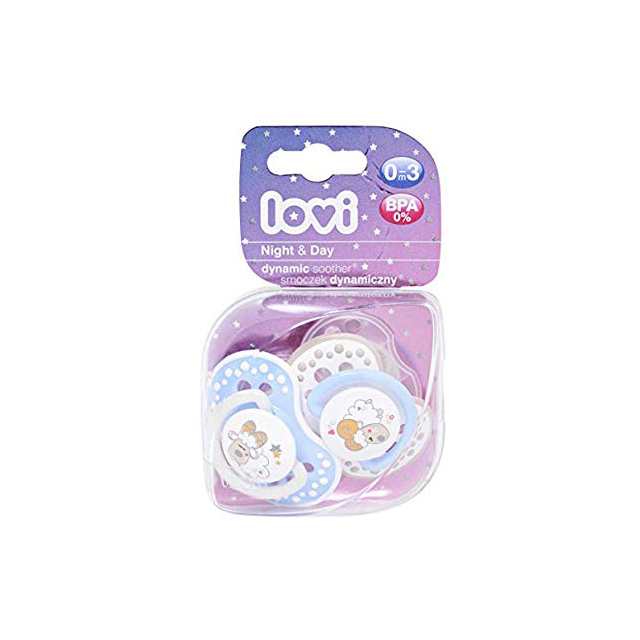 Set 2 suzete dinamice din silicon 0-3 luni Lovi Night & Day 22/809 [3]