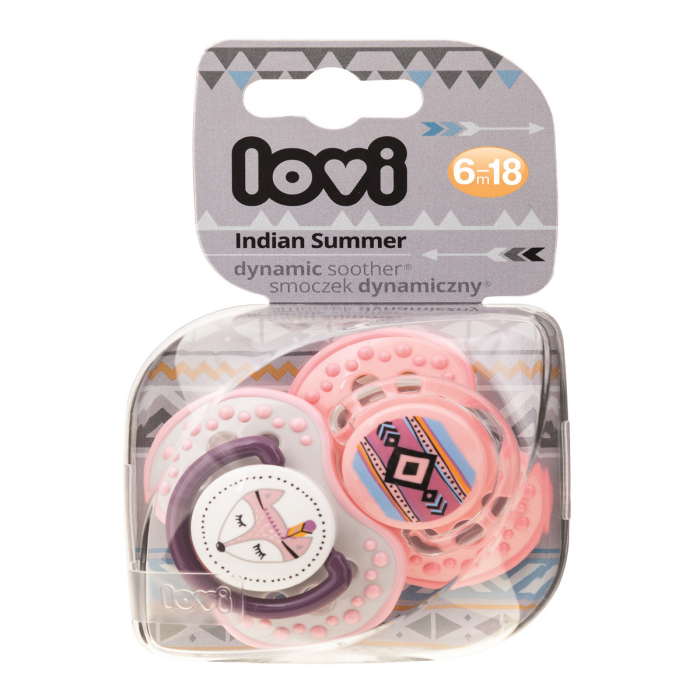 Set 2 suzete dinamice din silicon 6-18 luni Lovi Indian Summer 22/857 [3]