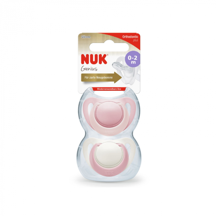 Set 2 suzete ortodontice din silicon 18-36 luni Nuk Genius 739373 [6]