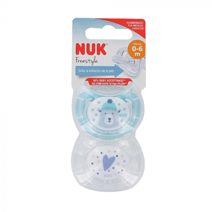 Set 2 suzete ortodontice din silicon 6-18 luni Nuk Freestyle 736286 [4]