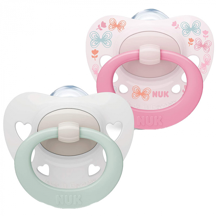 Set 2 suzete ortodontice din silicon Nuk Signature 730638, Roz [2]