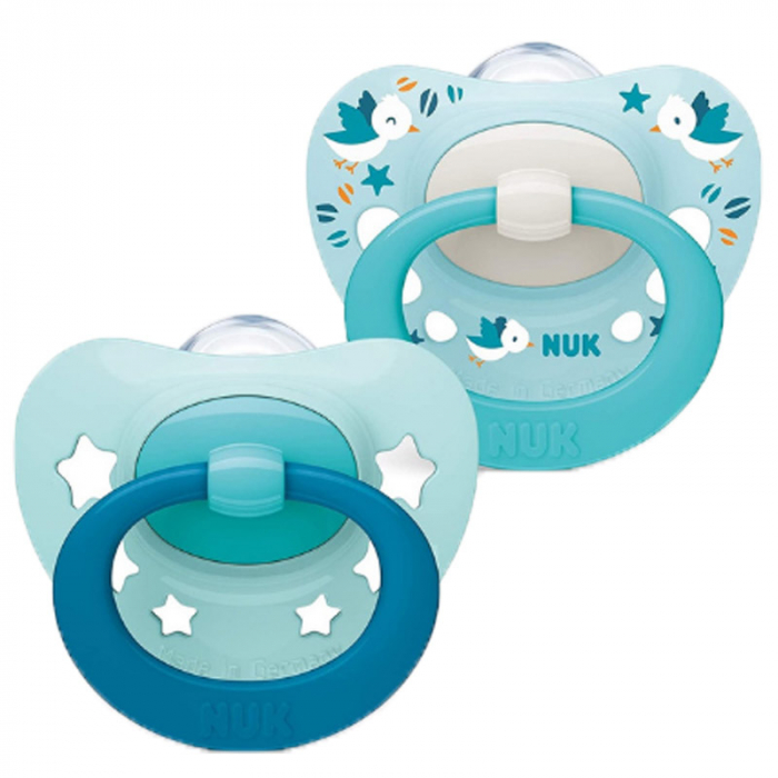 Set 2 suzete ortodontice din silicon Nuk Signature 730638A, Turcoaz [2]