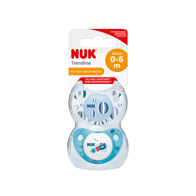 Set 2 suzete ortodontice din silicon 0-6 luni Nuk Trendline 730072 [3]