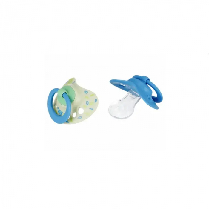 Set 2 suzete ortodontice din silicon 18-36 luni Nuk Signature 10739696, Albastru [4]