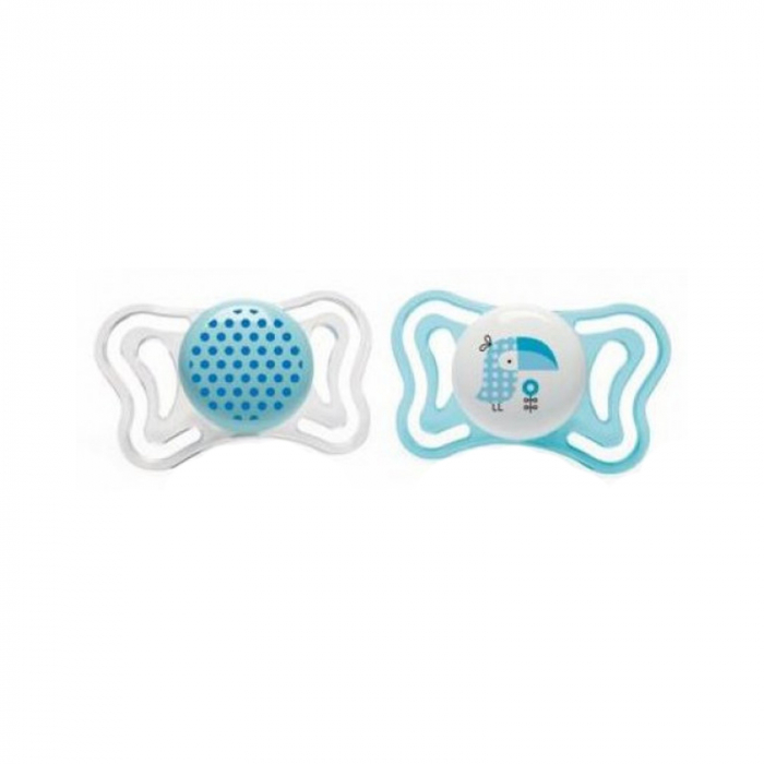 Set 2 suzete ortodontice din silicon Chicco Physio Forma Light 097074-1, Albastru [1]