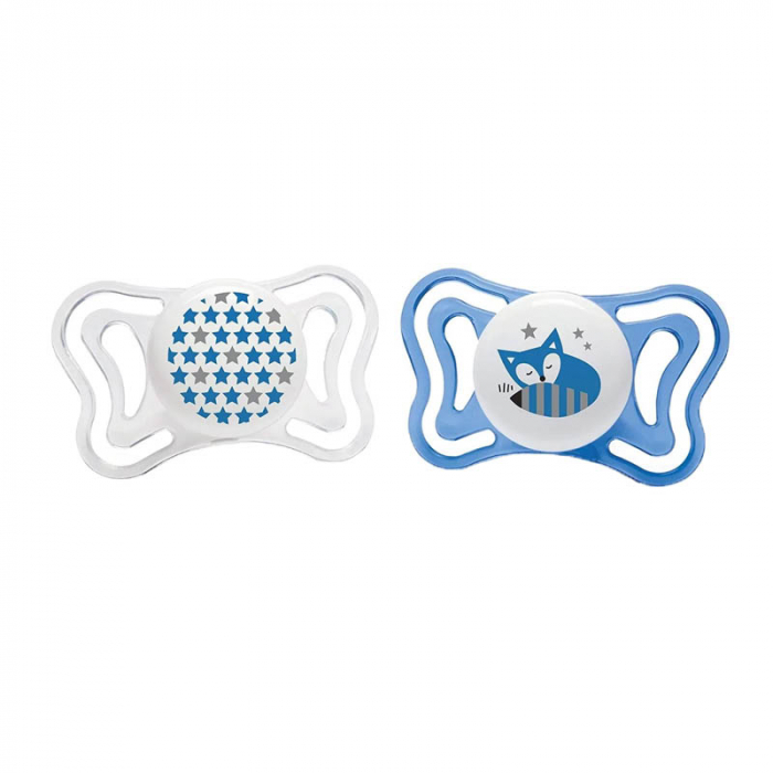 Set 2 suzete ortodontice din silicon Chicco Physio Forma Light 097104-3, Albastru [1]