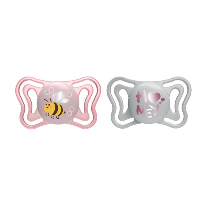 Set 2 suzete ortodontice din silicon Chicco Physio Forma Light 156368-1, Multicolor [1]