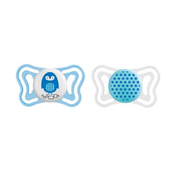 Set 2 suzete ortodontice din silicon Chicco Physio Forma Light 097074-3, Albastru [1]