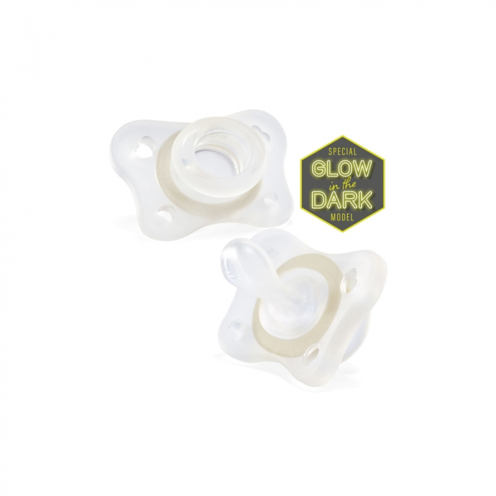 Set 2 suzete ortodontice din silicon Chicco Physio Forma Mini Soft 129669, Transparent [2]