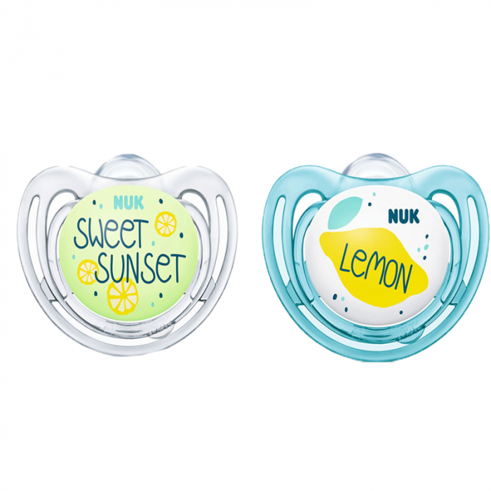 Set 2 suzete ortodontice din silicon Nuk Day & Night 177170-0-6, Albastru [1]