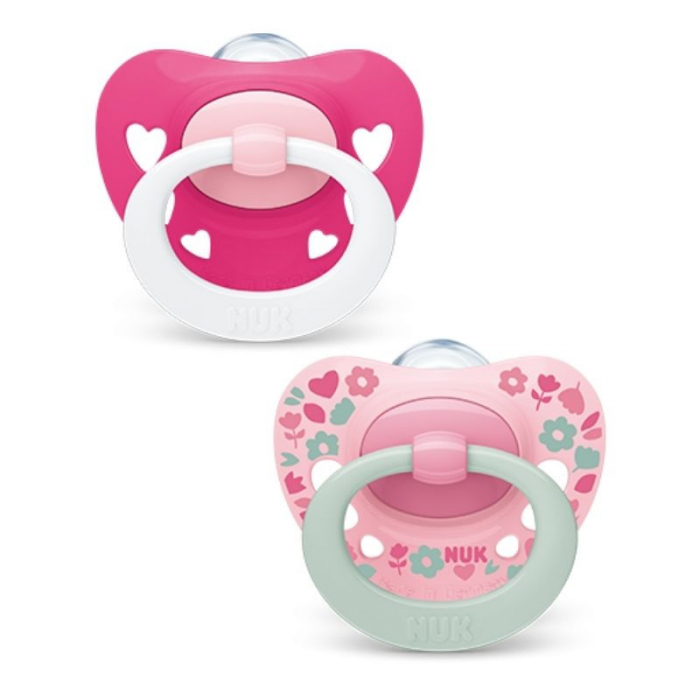 Set 2 suzete ortodontice din silicon Nuk Signature 382287, Roz [4]